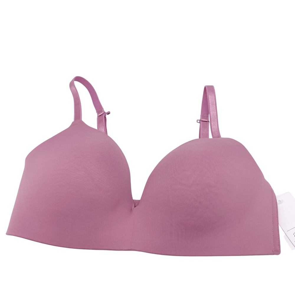 Auden Women's The Bliss Mauve Pink Adjustable Straps‎ Wireless Bralette Size 34D